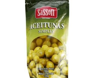 ACEITUNA SASSON C/SEMILLA BOLSA 20/200 G