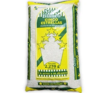 ARROZ CINCO ESTRELLAS BLANCO 5LB+1GRATIS
