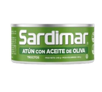 ATÚN TROCITOS ACEIT OLIVA SARDIMAR 140GR