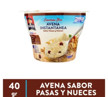 Avena Instantánea Quaker Pasas y Nueces 40g