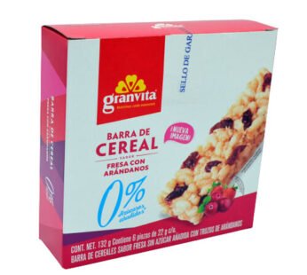 BARRA D/CEREAL FRESA 0% AZUCAR 132G