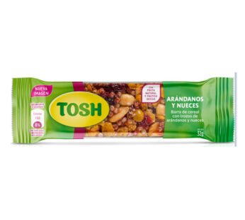 BARRA DE CEREAL TOSH ARANDANOS 32 GRAMOS