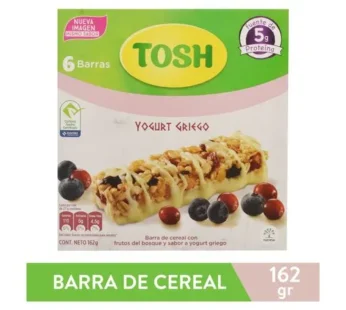 BARRA DE CEREAL TOSH YOGURT GRIEGO 162G