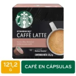 Capsulas Starbucks De Mezcla En Polvo De Leche, Azucar Y Café En Polvo Para Preparar Caffe Latte 12Un 121.2 g