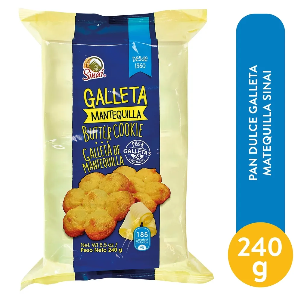 6 PACK GALLETA DE MANTEQUILLA SINAI 240G