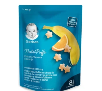 Galletitas Gerber NutriPuffs Banano Naranja 42g Bolsa