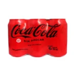 Gaseosa Coca Cola Sin Azúcar 354 mL 6 Pack Lata