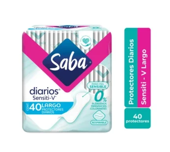 Protectores Diarios Sensiti-V Saba Largos 40Uni