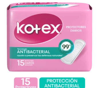 Protectores Diarios Kotex Antibacterial 15 Unidades