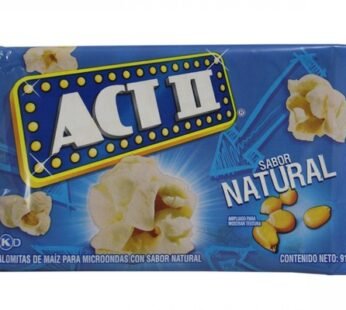 POP CORN ACT-II NATURAL 72/18 UNIDADES