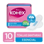 Toalla Femenina Kotex Esencial Con Alas 10 Unidades