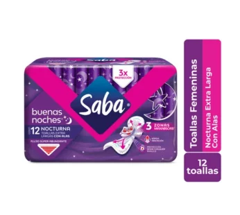 Toallas Femeninas Nocturnas Saba Buenas Noches Con Alas 12Uni