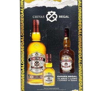 Chivas Regal Estuche de Regalo Wishky 1 L + 200 mL