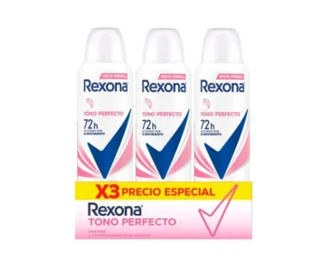 Desodorante Rexona Dama Tono Perfecto Aerosol 3 Pack