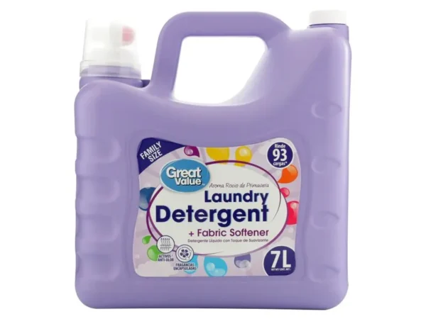 Detergente liquido Great Value para ropa con toque de suavizante -7000 ml