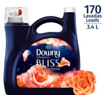 Downy Infusions Bliss Sparkling Amber and Rose Suavizante de Telas 3.4 L – 115 oz – 170 Lavadas