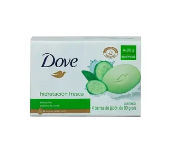 Jabón Dove, Hidratacion Fresca, 4 Pack -360 g