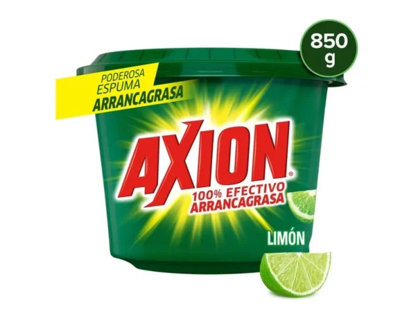 Lavaplatos Axion Limón En Pasta, Arrancagrasa - 850 g