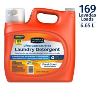 Member’s Selection Detergente Líquido Ultra Concentrado para Ropa 6.65 L – 225 oz – 169 Lavadas