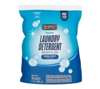 Member’s Selection Detergente en Polvo Biodegradable para Ropa 18 Unidades – 500 g – 1.1 lb  -10 Lavadas por Unidad