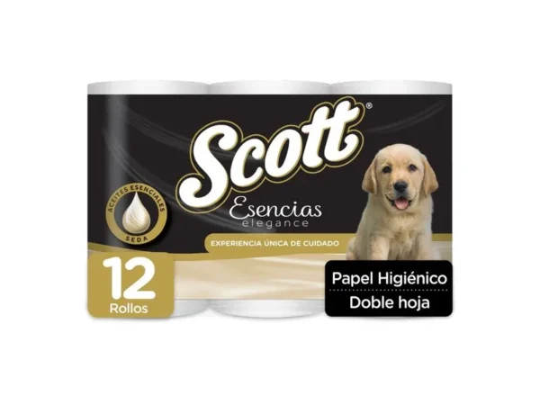 Papel Higiénico Scott Esencias Doble hoja -12 Rollos
