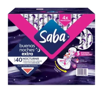 Toallas Femeninas Saba Buenas Noches Extra Flujo Súper